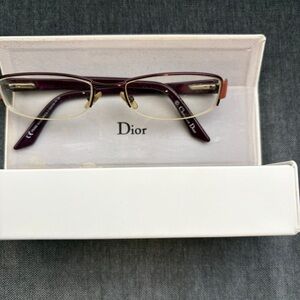 Vintage Christian Dior Glasses with Dior Case -frames only-needs new lenses